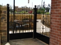 Wrought iron patio gates & fence panel