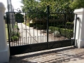 Wrought iron driveway gates, hand forged