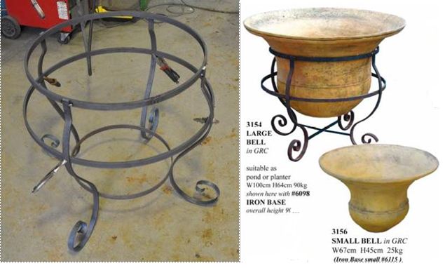 wrought iron stand for large stone pot