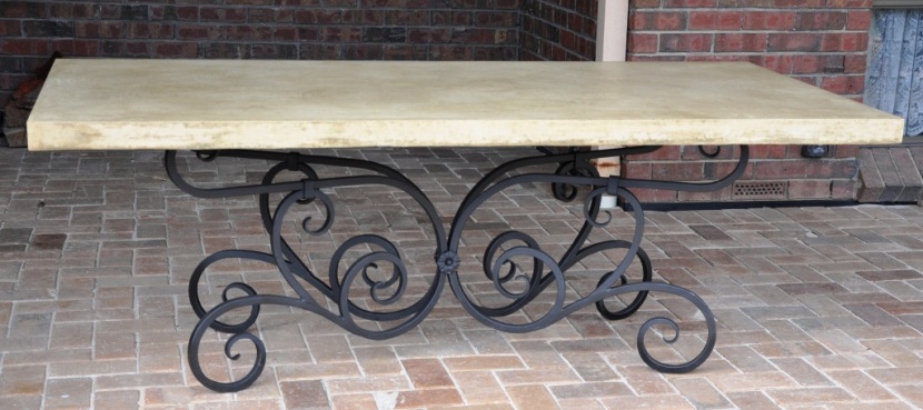 hand forged wrought iron table base
