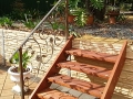 Wrought iron balustrade with leaves