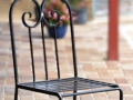Wrougth iron chair with scrolls
